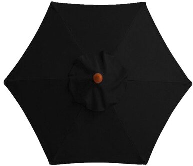 Tuin Vervanging Paraplu Doek Outdoor Meubels Waterdicht Paraplu Met Crank Uv Bescherming Luifel Zonnescherm Vervanging zwart