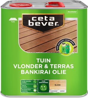 Tuin Vlonder & Terras Bankirai Olie - Transparant-  Blank - 2,5 liter