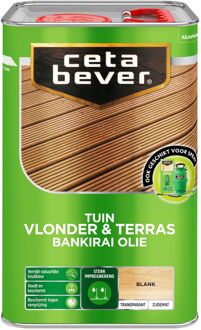 Tuin Vlonder & Terras Bankirai Olie - Transparant - Blank - 4 liter