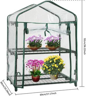 Tuin Warme Kamer Cover Huishoudelijke Plant Cover Waterdicht Anti-Uv Beschermen Tuin Planten Bloemen Kas (Zonder Ijzer Stand)