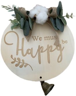 Tuin Welkom Teken Hout Bloem Krans Lente Bruiloft Opknoping Voordeur Teken Welkom Muur Teken Thuis Hanger Decoratie