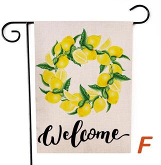 Tuin Welkom Vlaggen En Banners Krans Teken Vlaggen Jute Dubbelzijdig Zomer Boerderij Decor Voor Outdoor Yard Gazon Patio Veranda F