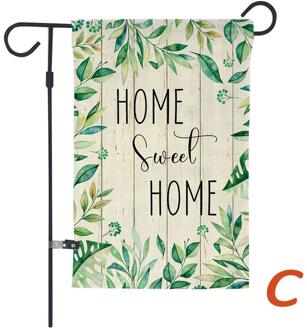 Tuin Welkom Vlaggen En Banners Krans Teken Vlaggen Jute Dubbelzijdig Zomer Boerderij Decor Voor Outdoor Yard Gazon Patio Veranda