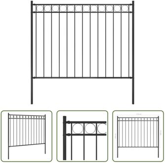 Tuinafscheiding - Staal - 170x150 cm - Zwart