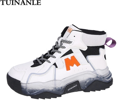 TUINANLE High Top Sneakers Women 2021 Chunky Sneakers Quality Patchwork Ladies Dad Shoes Height Increase Shoes Tenis De Mujer
