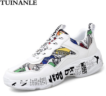 TUINANLE Sneakers Women Autumn Woman Casual Fashion Shoes Size 35-43 Graffiti Ladies Vulcanized Shoes White Sneakers Lover Shoes