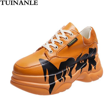 TUINANLE Sneakers Women Super High Heel Shoes New Arrival Colorful Graffiti Ladies Chunky Shoes for Women Sneaker Tenis De Mujer