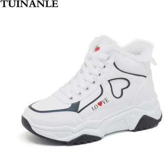 TUINANLE Sneakers Women Warm Plush Platform Shoes Fashion Heart-Shaped Winter Ladies Chunky Female Shoes Woman Vulcanize Shoes