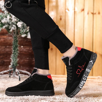 TUINANLE Winter Sneakers Warm Plush Women Vulcanized Shoes Ladies Plus Size 35-44 Casual Shoes High Top Lover Shoe Graffiti Flat