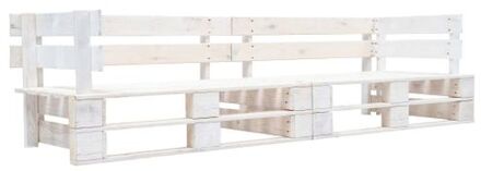 Tuinbank 2-zits pallets hout wit