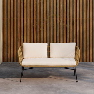 Tuinbank 'Marison' Rattan, 140cm, kleur Naturel