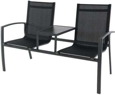 Tuinbank Nicola 2-zits Aluminium Antraciet