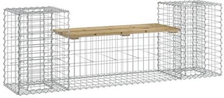 Tuinbank schanskorfontwerp 183x41x60,5 cm geïmpregneerd hout Bruin