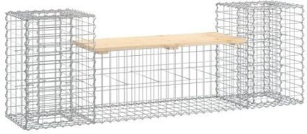 Tuinbank schanskorfontwerp 183x41x60,5 cm massief grenenhout Bruin