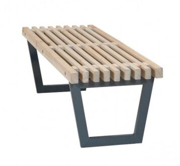 Tuinbank/tafel Siesta - Dennenhout grijs gebeitst - 138 cm breed Bruin licht