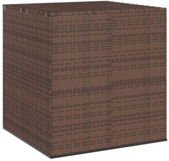 Tuinbox 100x97,5x104 cm polyetheen rattan bruin