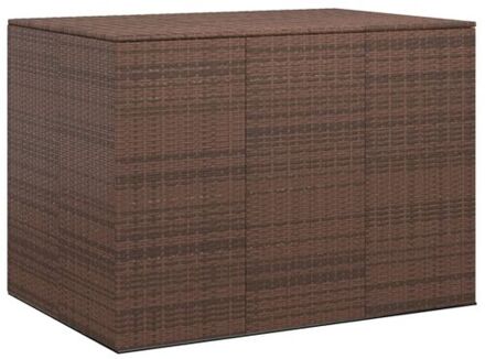 Tuinbox 145x100x103 cm polyetheen rattan bruin