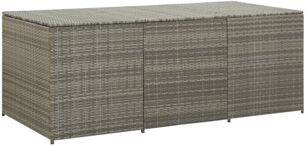 Tuinbox 180x90x75 cm poly rattan grijs