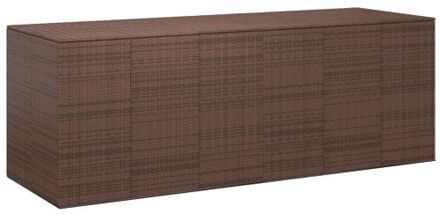 Tuinbox 291x100,5x104 cm polyetheen rattan bruin