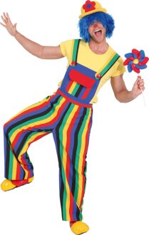 Tuinbroek Clown Gestreept Volwassenen Multikleur - Print