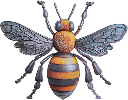 Tuindecoratie honingbij - 24 x 30 cm - metaal