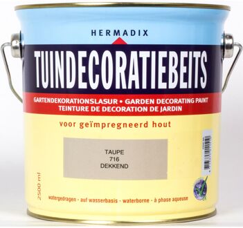 Tuindecoratiebeits 716 taupe 750 ml Wit