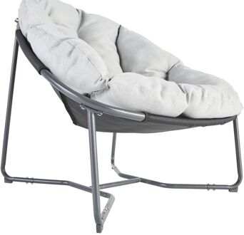 Tuinfauteuil Cocoon - Aluminium/textileen - Antraciet - B 95cm X D 88cm X H 80cm