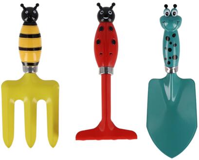 Tuingereedschap voor kinderen - 3-delig - speelgoed - schep/hark/schoffel