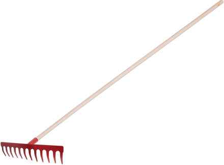 Tuinhark - 12 tanden - metaal - 30 cm - inclusief steel 120 cm