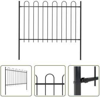 Tuinhek - Decoratief stalen hekpaneel - 170 x 120 cm - Zwart