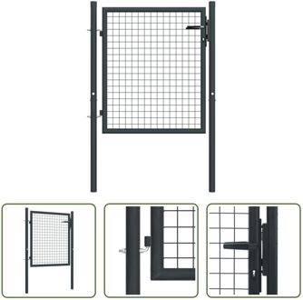 Tuinhek - Gegalvaniseerd Staal - 100 x 125 cm - Antraciet