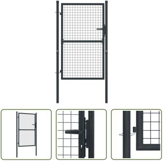 Tuinhek Gegalvaniseerd Staal 100x175 cm - Antraciet - 3 Sleutels