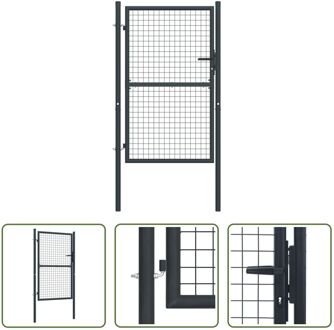 Tuinhek - Gegalvaniseerd Staal - Hoge stabiliteit - Roestbestendig - 100x250 cm (BxH) - 85.5x200 cm