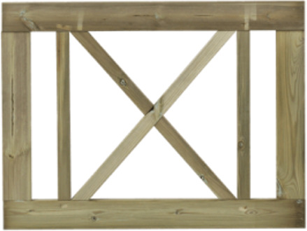 Tuinhek - Poort Met Kruis Rom 100 x 75 CM Black