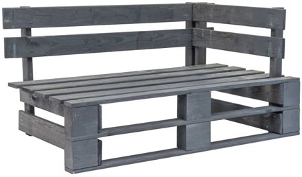 Tuinhoekbank pallet hout grijs