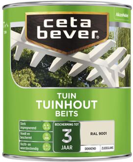 tuinhout beits dekkend zijdeglans RAL 9001 - 750 ml.