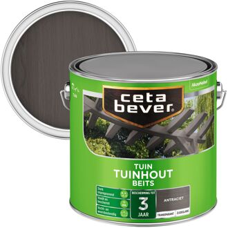 Tuinhout Beits - Transparant Zijdeglans - Antraciet - 2,5L