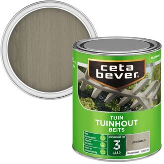 tuinhout beits transparant zijdeglans lichtgrijs 032 - 750 ml.