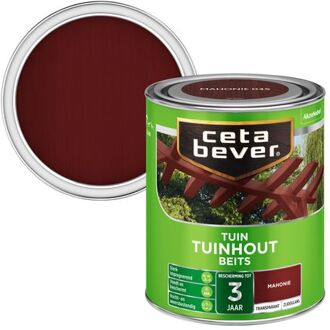 tuinhout beits transparant zijdeglans mahonie 045 - 750 ml.