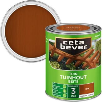 tuinhout beits transparant zijdeglans teak 085 - 750 ml.