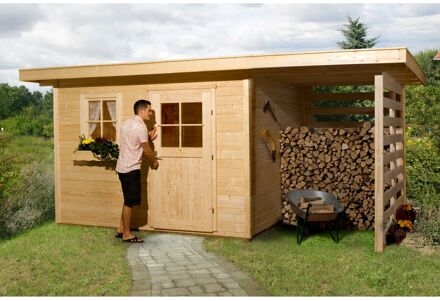 Tuinhuis Met Overkapping 170 Type A Gr3 301x445cm