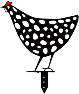Tuinieren Ornamenten Kip Acryl Hollow Yard Art Outdoor Tuin Achtertuin Gazon Stakes Decoratie
