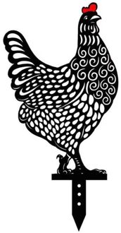Tuinieren Ornamenten Kip Yard Art Outdoor Tuin Achtertuin Gazon Decor Metalen Hen Yard Decor Pasen Decoraties B
