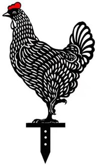Tuinieren Ornamenten Kip Yard Art Outdoor Tuin Achtertuin Gazon Decor Metalen Hen Yard Decor Pasen Decoraties