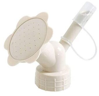 Tuinieren Sprinkler Draagbare Gieter Nozzle Indoor 2In1 Plastic Sprinkler Irrigatie Douchekop Tuin Gereedschap beige