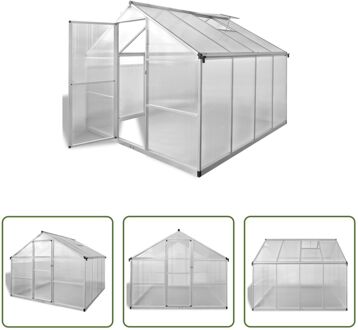 Tuinkas - 6.05 m² - Aluminium frame - Polycarbonaat panelen - UV-bestendig