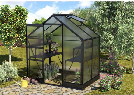 Tuinkas Apollo 2500 - Polycarbonaat 4mm - Zwart - 195x137x207cm