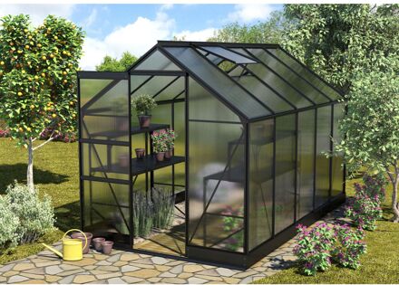 Tuinkas Apollo 6200 - Polycarbonaat 4mm - Zwart - 195x323x207cm