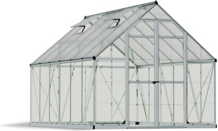 Tuinkas Balance 8x12 - Hybride - Zilver - 244x367x229cm