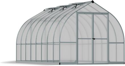 Tuinkas Bella 8x16 - Polycarbonaat - Zilver - 244x484x219cm